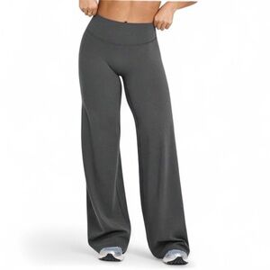 OQQ Wide Leg Yoga Pants High Waist Stretchy Casual Soft Leggings Size Large